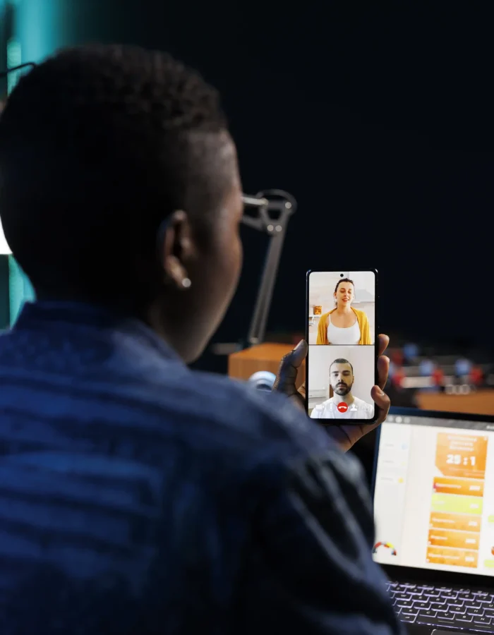 A student in a one-to-one online supercurricular tutorial